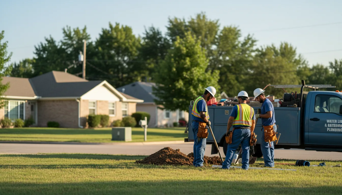 Residential water line and bathroom plumbing service in Morrisonville, NY